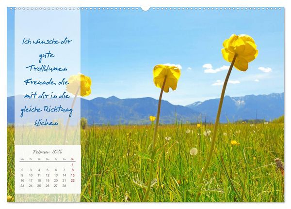 Produktbild: Bl&uuml;hende Herzensw&uuml;nsche f&uuml;r Dich! (Wandkalender 2026 DIN A2 quer), CALVENDO Monatskalender