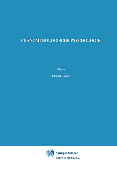 Produktbild: Ph&auml;nomenologische Psychologie