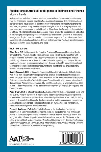 Produktbild: Applications of Artificial Intelligence in Business and Finance