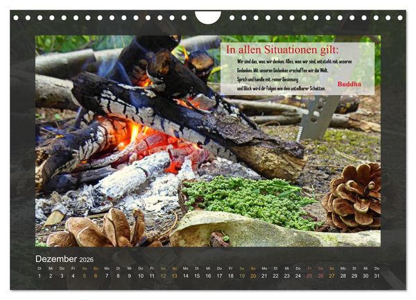 Produktbild: Outdoor-Survival-Kalender (Wandkalender 2026 DIN A4 quer), CALVENDO Monatskalender