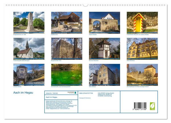Produktbild: Aach im Hegau (hochwertiger Premium Wandkalender 2026 DIN A2 quer), Kunstdruck in Hochglanz