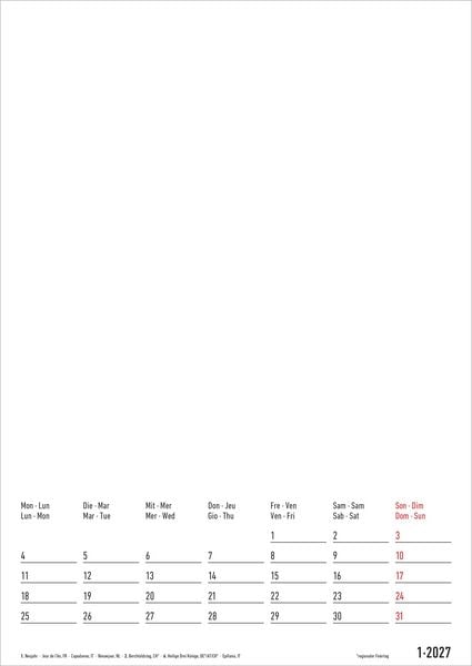 Produktbild: Kreativkalender A4 - 2 in 1 2027