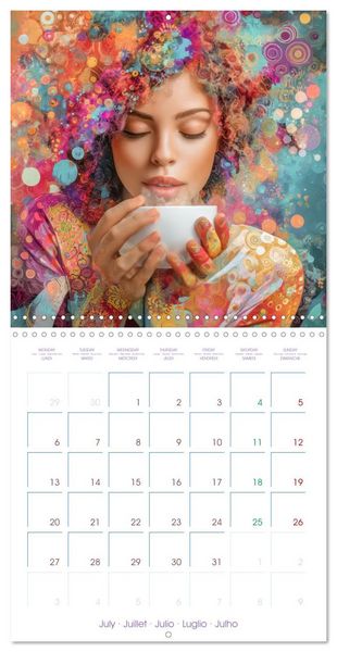Produktbild: A cup of coffee - Is when happiness begins (Wall Calendar 2026 12 &times; 12 Inch) CALVENDO 12 Month Wall Calendar