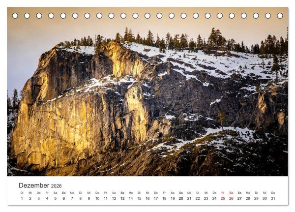 Produktbild: Yosemite - Einzigartige Naturspektakel (Tischkalender 2026 DIN A5 quer), CALVENDO Monatskalender
