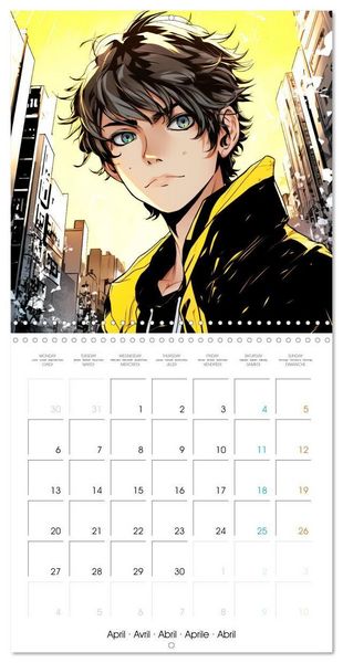 Produktbild: Manga boys (Calendrier mural carr&eacute; 2026 30x30 cm) Calendrier double avec une page pour vos prises de notes