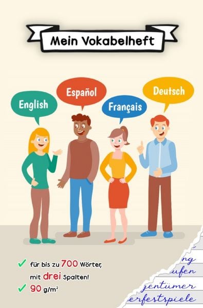 Produktbild: Das Vokabelheft f&uuml;r jede Sprache! (3 Spalten pro 2 Seiten, f&uuml;r bis zu 700 W&ouml;rter, 90g/m&sup2;)