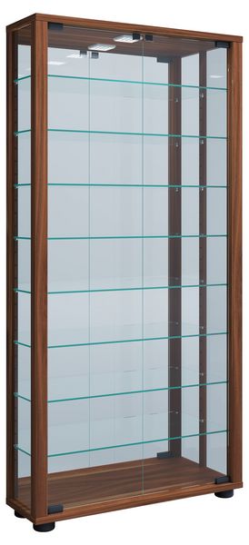 Glas Stand Vitrine Sammelvitrine Lumo Maxi Spiegel