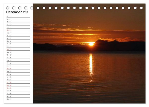 Produktbild: Impressionen von Norwegen entlang der Hurtigruten (Tischkalender 2026 DIN A5 quer), CALVENDO Monatskalender
