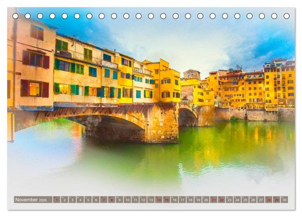 Produktbild: Florenz Hauptstadt der Toskana (Tischkalender 2026 DIN A5 quer), CALVENDO Monatskalender