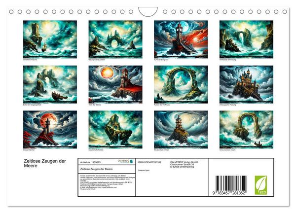 Produktbild: Zeitlose Zeugen der Meere (Wandkalender 2026 DIN A4 quer), CALVENDO Monatskalender