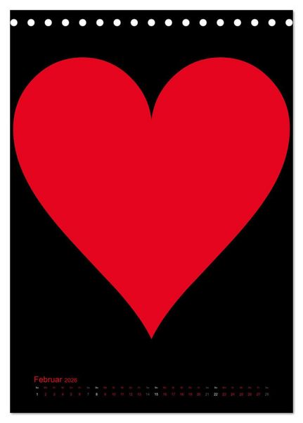 Produktbild: Foto- und Bastelkalender &bdquo;LIEBE&ldquo; in der Farbe Schwarz (Tischkalender 2026 DIN A5 hoch), CALVENDO Monatskalender