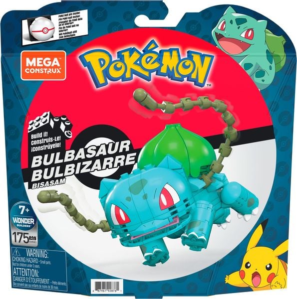 Mega Bloks - Pokémon Medium Bisasam, Bauset, Bausteine, Sammelfigur, 175 T.