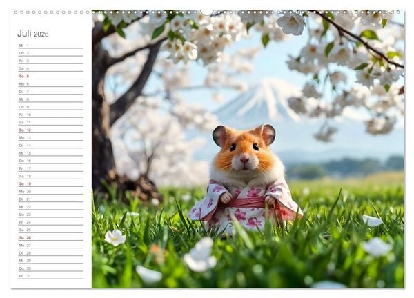 Produktbild: Nagertrip - Ein kleiner Hamster entdeckt die gro&szlig;e Welt (Wandkalender 2026 DIN A2 quer), CALVENDO Monatskalender