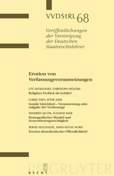 Produktbild: Erosion von Verfassungsvoraussetzungen