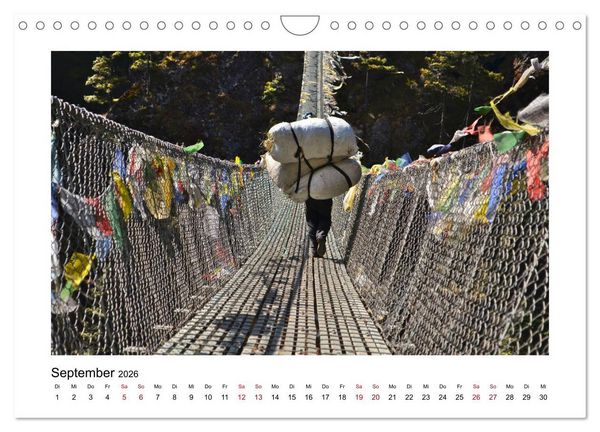 Produktbild: Nepal - Wanderparadies zwischen Annapurna & Everest (Wandkalender 2026 DIN A4 quer), CALVENDO Monatskalender