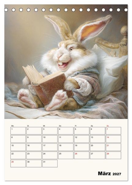 Produktbild: Wundersame Seelen. Kaninchen zwischen Fantasie, Humor und feiner Poesie (Tischkalender 2027 DIN A5 hoch), CALVENDO Monatskalender
