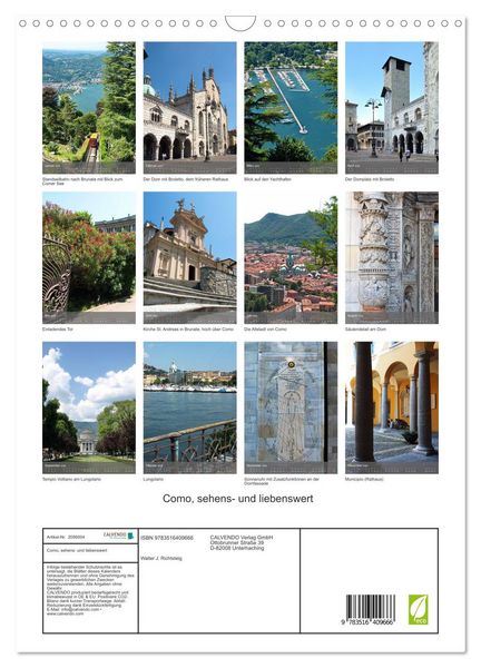 Produktbild: Como, sehens- und liebenswert (Wandkalender 2026 DIN A3 hoch), CALVENDO Monatskalender