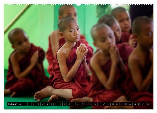 Produktbild: Buddhistische M&ouml;nche - das Leben f&uuml;r Buddha (hochwertiger Premium Wandkalender 2026 DIN A2 quer), Kunstdruck in Hochglanz
