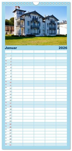 Produktbild: Familienplaner 2026 - Seeheilbad Heiligendamm mit 5 Spalten (Wandkalender, 21 x 45 cm) CALVENDO