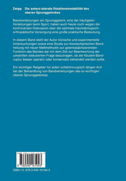 Produktbild: Die antero-laterale Rotationsinstabilit&auml;t des oberen Sprunggelenkes