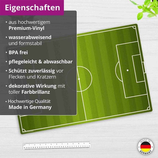 Produktbild: Cover-your-desk Schreibtischunterlage f&uuml;r Kinder Fu&szlig;ballfeld, aus hochwertigem Vinyl , 60 x 40 cm