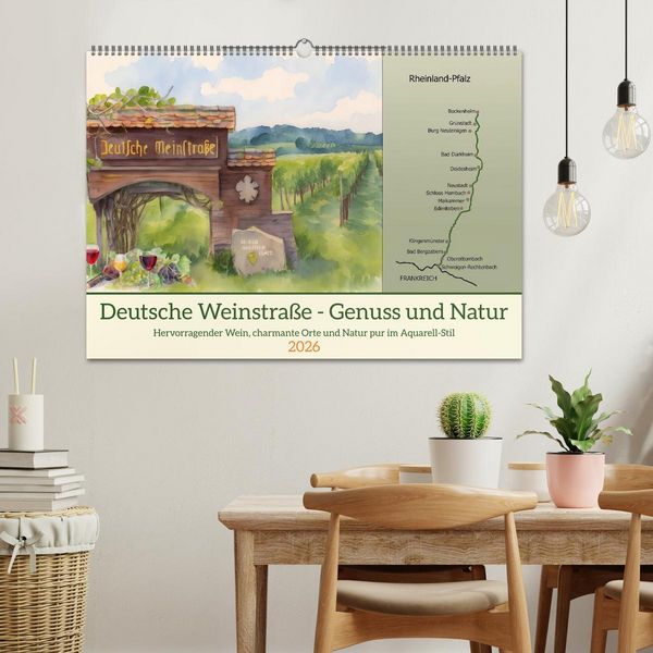Produktbild: Deutsche Weinstra&szlig;e - Genuss und Natur (Wandkalender 2026 DIN A2 quer), CALVENDO Monatskalender