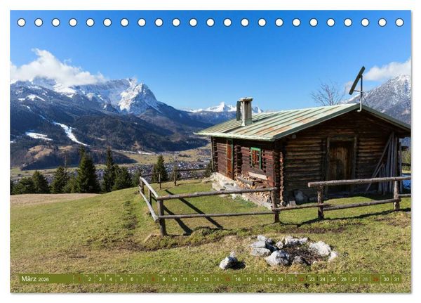 Produktbild: Rund um die Zugspitze (Tischkalender 2026 DIN A5 quer), CALVENDO Monatskalender