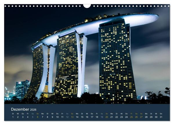 Produktbild: Singapur bei Nacht und Tag (Wandkalender 2026 DIN A3 quer), CALVENDO Monatskalender