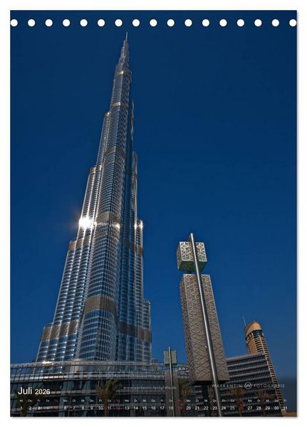 Produktbild: Grenzenloses Dubai (Tischkalender 2026 DIN A5 hoch), CALVENDO Monatskalender