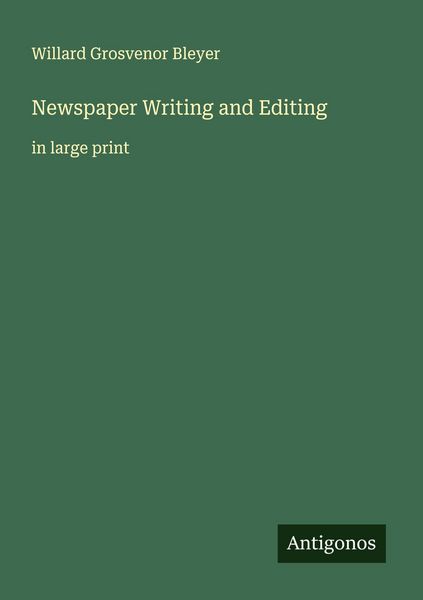 Produktbild: Newspaper Writing and Editing