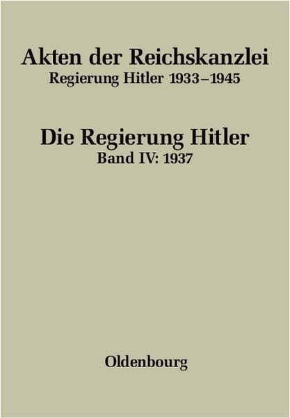 Produktbild: Akten der Reichskanzlei, Regierung Hitler 1933-1945 / 1937