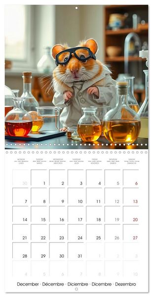 Produktbild: AI Hamsters at school (Wall Calendar 2026 12 &times; 12 Inch) CALVENDO 12 Month Wall Calendar