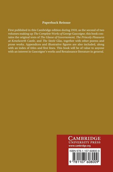 Produktbild: The Complete Works of George Gascoigne