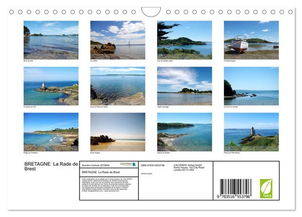 Produktbild: BRETAGNE La Rade de Brest (Calendrier mural 2026 DIN A4 vertical), CALVENDO calendrier mensuel