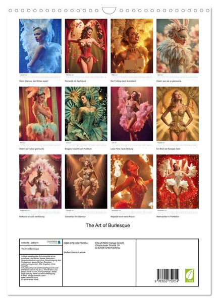 Produktbild: The Art of Burlesque (Wandkalender 2027 DIN A3 hoch), CALVENDO Monatskalender