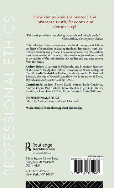 Produktbild: Ethical Issues in Journalism and the Media