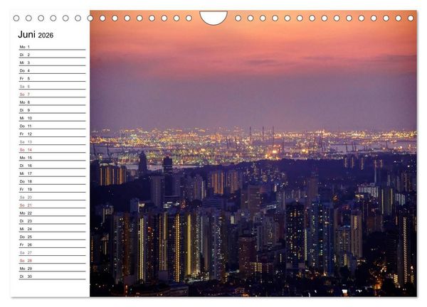 Produktbild: Singapur Stadt der Skylines (Wandkalender 2026 DIN A4 quer), CALVENDO Monatskalender