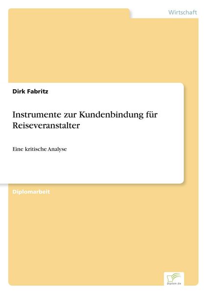 Produktbild: Instrumente zur Kundenbindung f&uuml;r Reiseveranstalter
