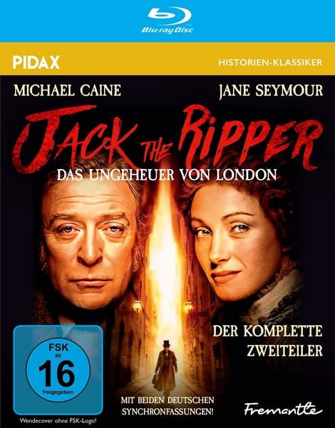 Jack the Ripper - Das Ungeheuer von London / Der komplette Zweiteiler mit Michael Caine und beiden deutschen Synchronfassungen (Pidax