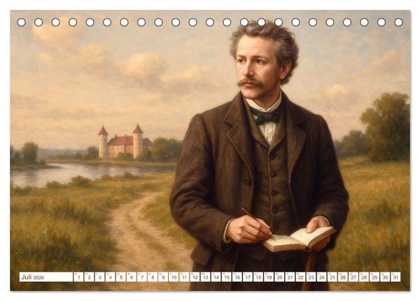 Produktbild: Theodor Fontane (Tischkalender 2026 DIN A5 quer), CALVENDO Monatskalender