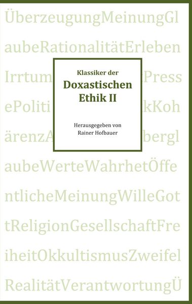 Produktbild: Klassiker der Doxastischen Ethik II