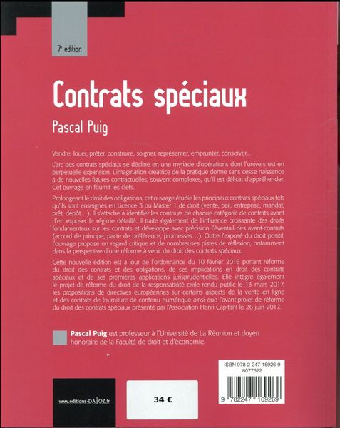 Produktbild: Contrats Speciaux (7e Edition)