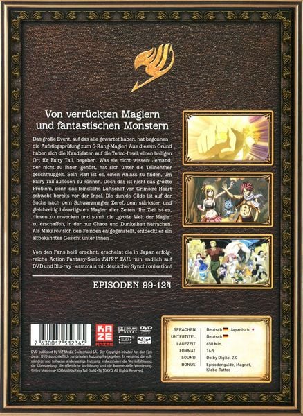 Produktbild: Fairy Tail - TV-Serie - Box 5 (Episoden 99-124) [4 DVDs]