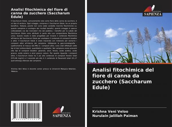 Produktbild: Analisi fitochimica del fiore di canna da zucchero (Saccharum Edule)