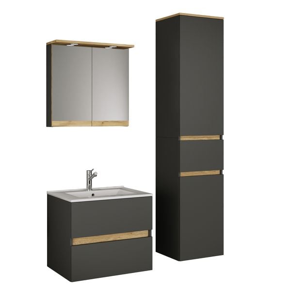 Produktbild: 4 tlg. Badm&ouml;bel-Set mit Waschbecken Cosila-I 61 cm