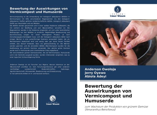 Bewertung der Auswirkungen von Vermicompost und Humuserde, Taschenbuch von Anderson Owoloja , Jerry Oyewo , Abiola Adeyi, Verlag Unser Wissen,