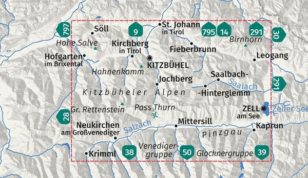 Produktbild: KOMPASS Wanderkarte 29 Kitzb&uuml;heler Alpen 1:50.000