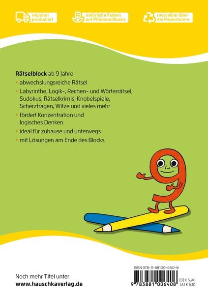 Produktbild: Rätselblock ab 9 Jahre - Band 2