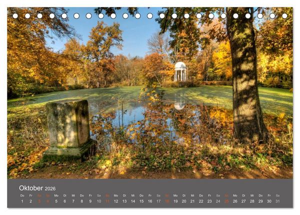 Produktbild: Leipzig - Parks und Landschaften (Tischkalender 2026 DIN A5 quer), CALVENDO Monatskalender