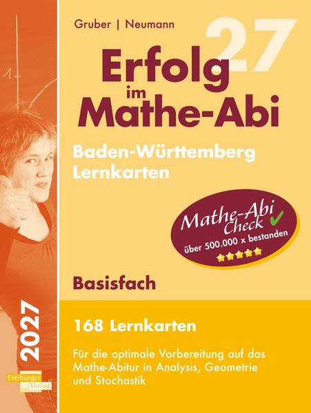 Produktbild: Erfolg im Mathe-Abi 2027, 168 Lernkarten Basisfach Allgemeinbildendes Gymnasium Baden-W&uuml;rttemberg